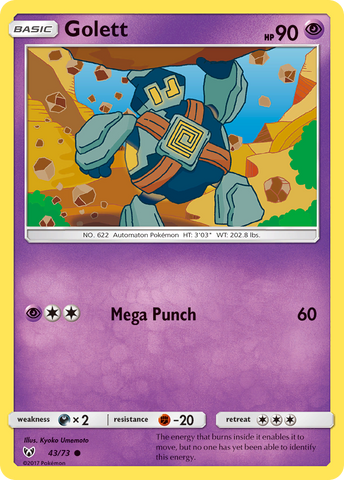 Pokemon | Golett (43/73) [Sun & Moon: Shining Legends] | The Nerd Merchant