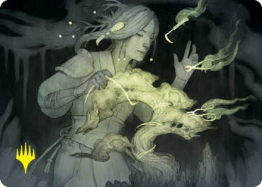 Magic | Careful Cultivation Art Card (Gold-Stamped Signature) [Kamigawa: Neon Dynasty Art Series] | The Nerd Merchant