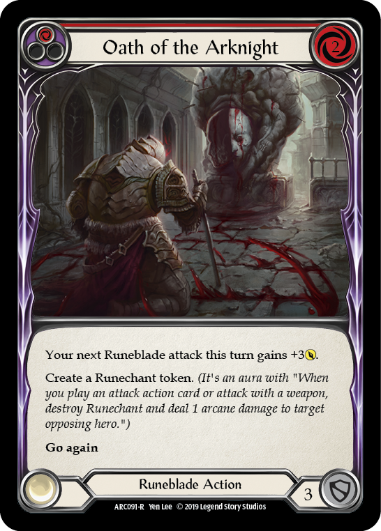 Flesh and Blood TCG | Oath of the Arknight (Red) [ARC091-R] (Arcane Rising)  1st Edition Normal | The Nerd Merchant