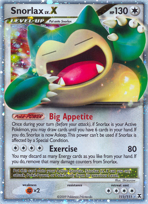Pokemon | Snorlax LV.X (111/111) [Platinum: Rising Rivals] | The Nerd Merchant