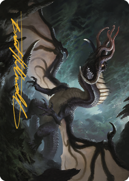 Magic | Brainstealer Dragon Art Card (Gold-Stamped Signature) [Commander Legends: Battle for Baldur's Gate Art Series] | The Nerd Merchant
