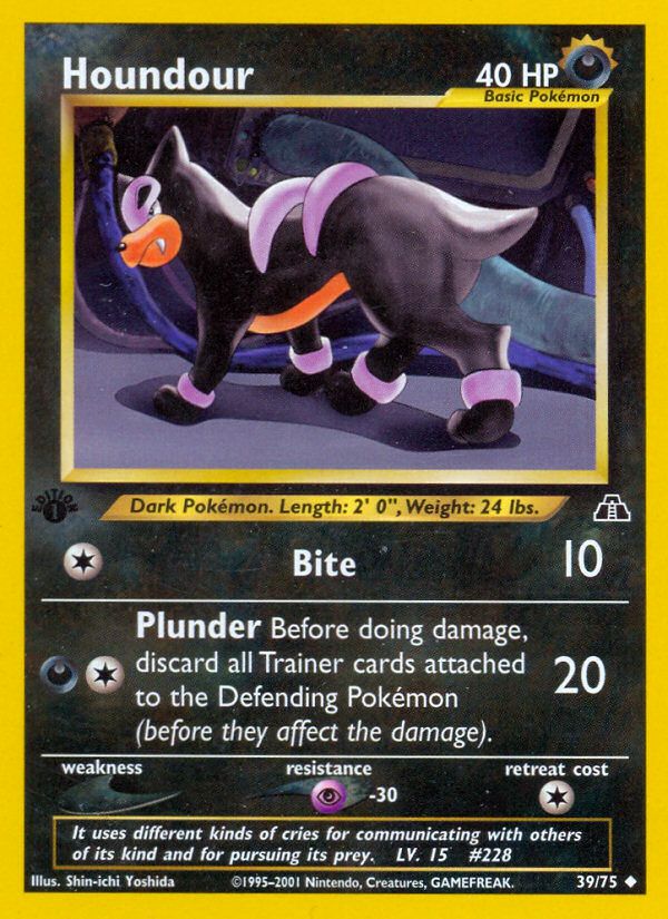 Pokemon | Houndour (39/75) [Neo Discovery 1st Edition] | The Nerd Merchant