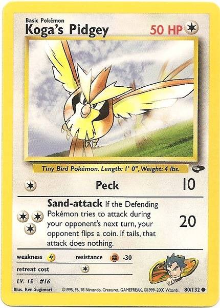 Pokemon | Koga's Pidgey (80/132) [Gym Challenge Unlimited] | The Nerd Merchant