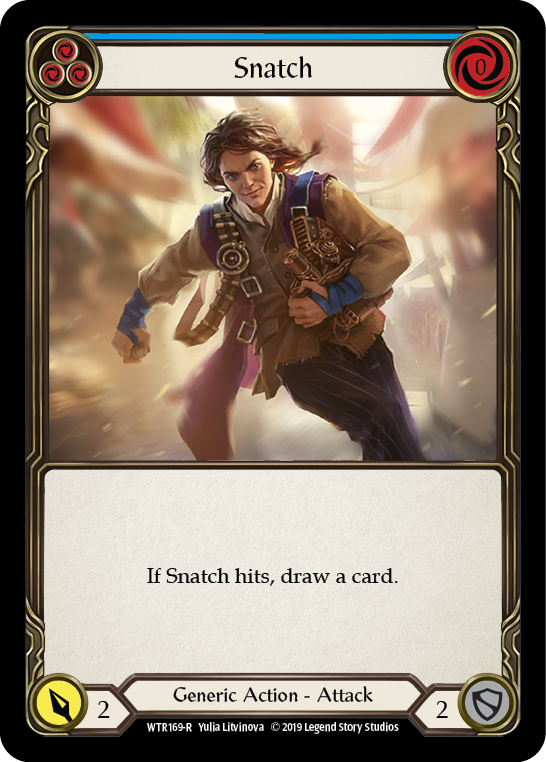 Flesh and Blood TCG | Snatch (Blue) [WTR169-R] (Welcome to Rathe)  Alpha Print Rainbow Foil | The Nerd Merchant