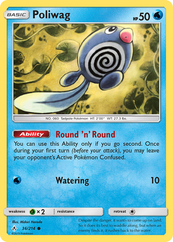 Pokemon | Poliwag (36/214) [Sun & Moon: Unbroken Bonds] | The Nerd Merchant