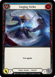 Flesh and Blood TCG | Surging Strike (Blue) [U-WTR109] (Welcome to Rathe Unlimited)  Unlimited Rainbow Foil | The Nerd Merchant