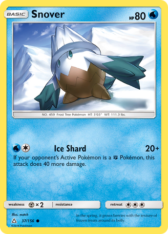 Pokemon | Snover (37/156) [Sun & Moon: Ultra Prism] | The Nerd Merchant
