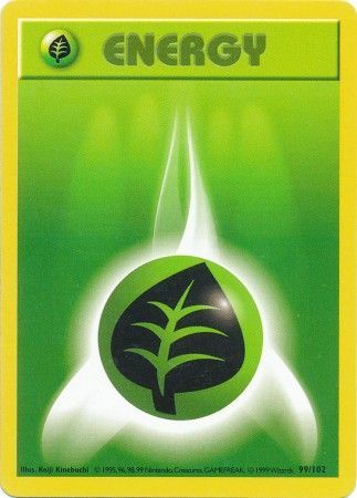 Pokemon | Grass Energy (99/102) [Base Set Shadowless Unlimited] | The Nerd Merchant