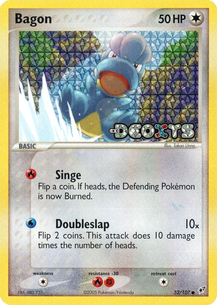 Pokemon | Bagon (52/107) (Stamped) [EX: Deoxys] | The Nerd Merchant