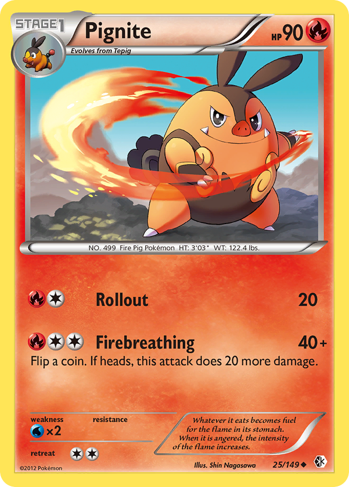 Pokemon | Pignite (25/149) [Black & White: Boundaries Crossed] | The Nerd Merchant