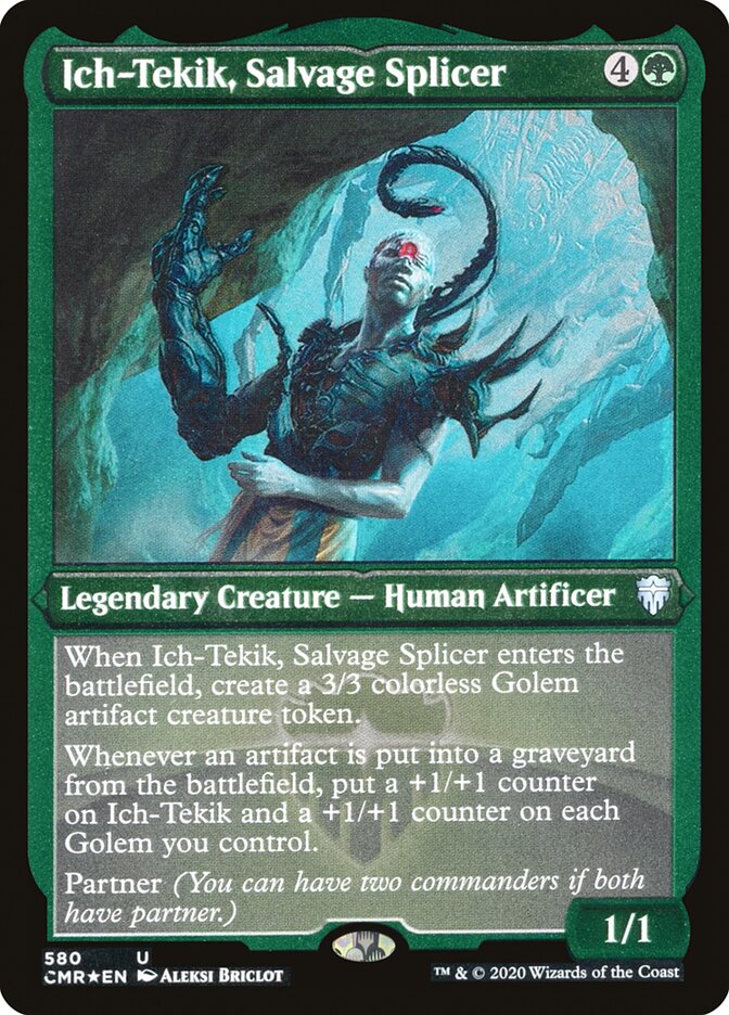 Magic | Ich-Tekik, Salvage Splicer (Etched) [Commander Legends] | The Nerd Merchant