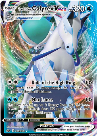 Pokemon | Ice Rider Calyrex VMAX (046/198) [Sword & Shield: Chilling Reign] | The Nerd Merchant