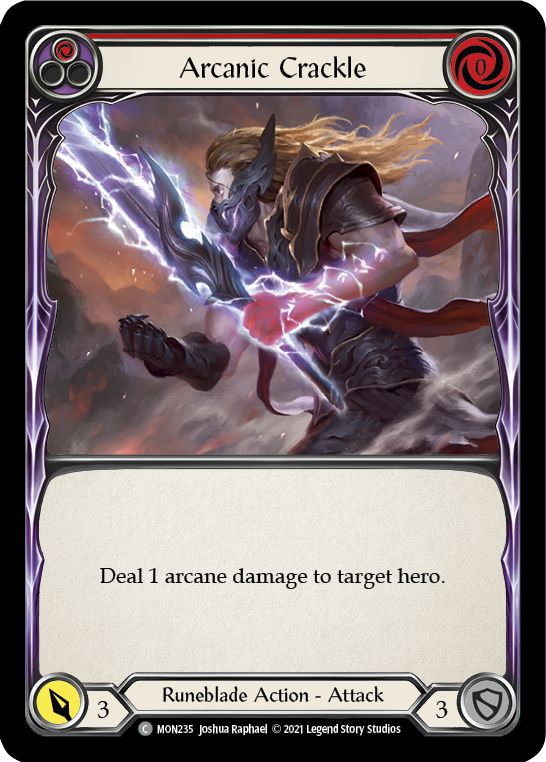 Flesh and Blood TCG | Arcanic Crackle (Red) [MON235-RF] (Monarch)  1st Edition Rainbow Foil | The Nerd Merchant