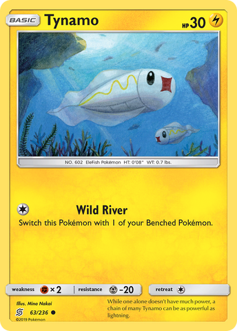 Pokemon | Tynamo (63/236) [Sun & Moon: Unified Minds] | The Nerd Merchant