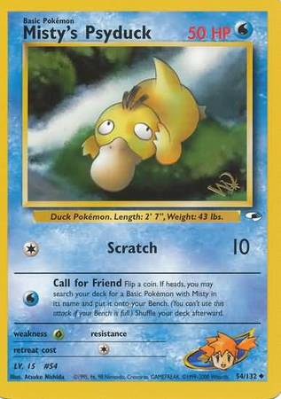 Pokemon | Misty's Psyduck (54/132) (W Stamped Promo) [Gym Heroes Unlimited] | The Nerd Merchant