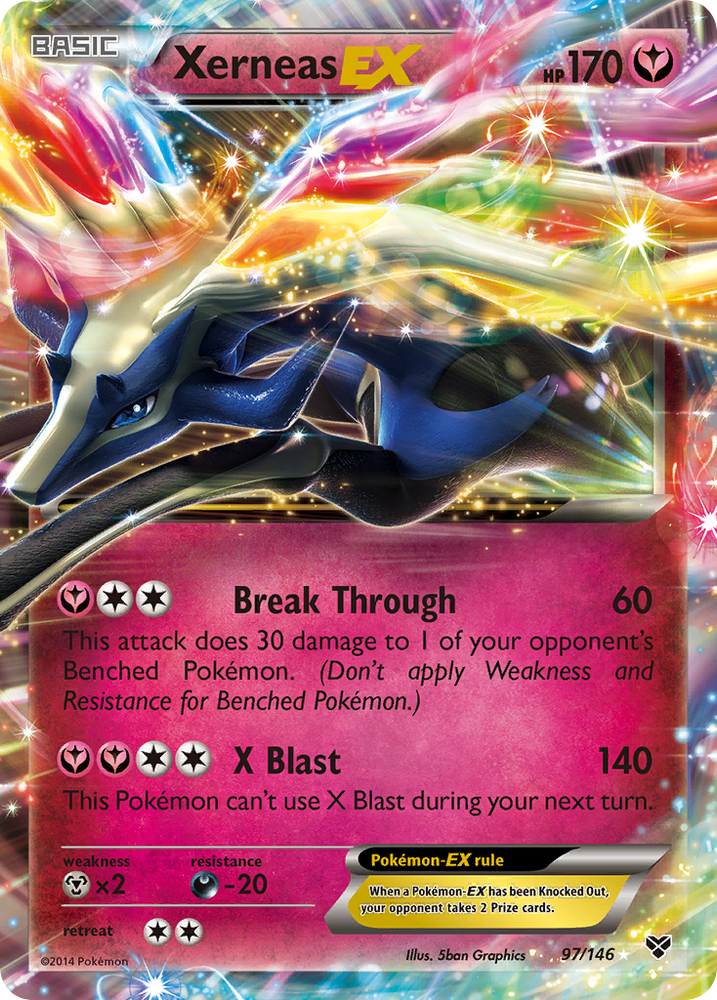 Pokemon | Xerneas EX (97/146) [XY: Base Set] | The Nerd Merchant