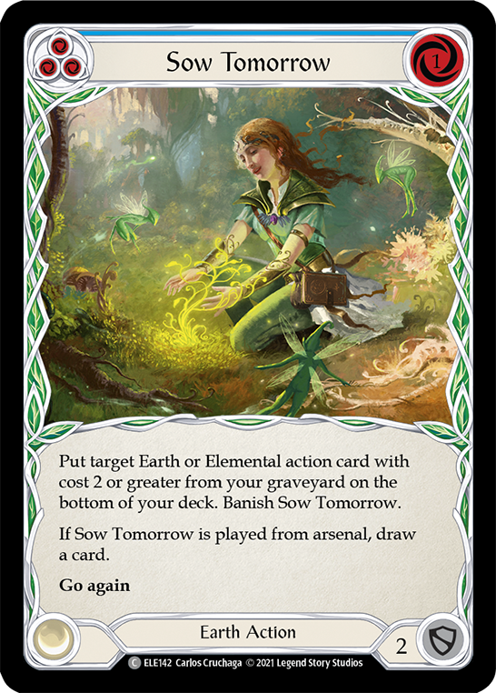 Flesh and Blood TCG | Sow Tomorrow (Blue) [ELE142] (Tales of Aria)  1st Edition Normal | The Nerd Merchant