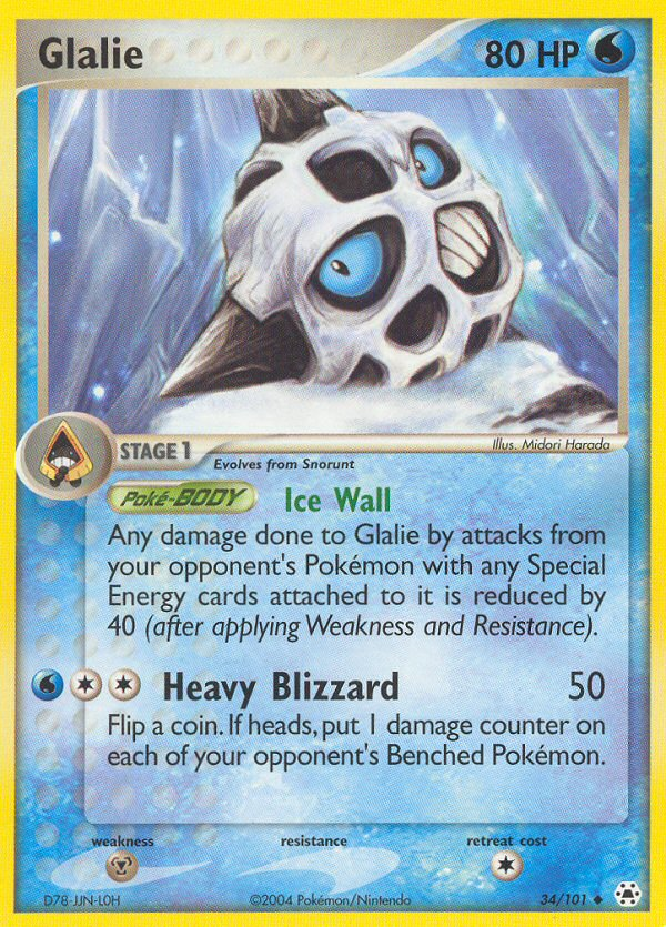 Pokemon | Glalie (34/101) [EX: Hidden Legends] | The Nerd Merchant