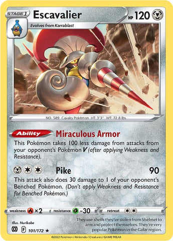 Pokemon | Escavalier (101/172) [Sword & Shield: Brilliant Stars] | The Nerd Merchant