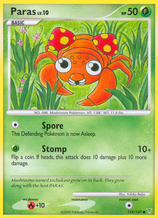 Pokemon | Paras (119/147) [Platinum: Supreme Victors] | The Nerd Merchant