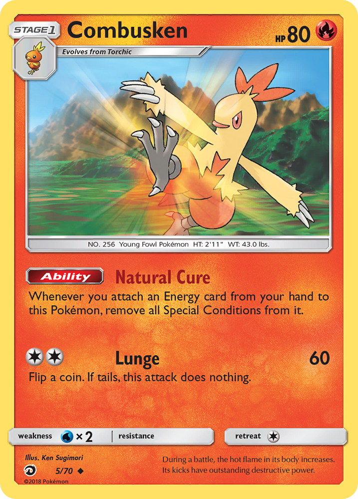 Pokemon | Combusken (5/70) [Sun & Moon: Dragon Majesty] | The Nerd Merchant
