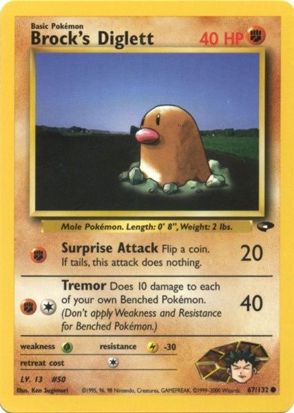 Pokemon | Brock's Diglett (67/132) [Gym Challenge Unlimited] | The Nerd Merchant