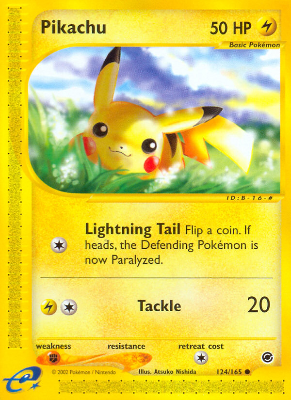 Pokemon | Pikachu (124/165) [Expedition: Base Set] | The Nerd Merchant