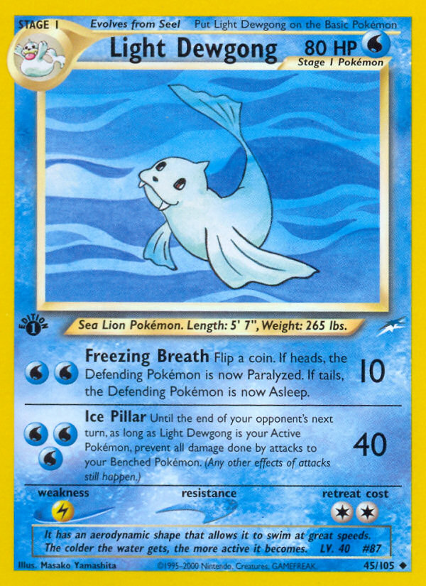 Pokemon | Light Dewgong (45/105) [Neo Destiny 1st Edition] | The Nerd Merchant