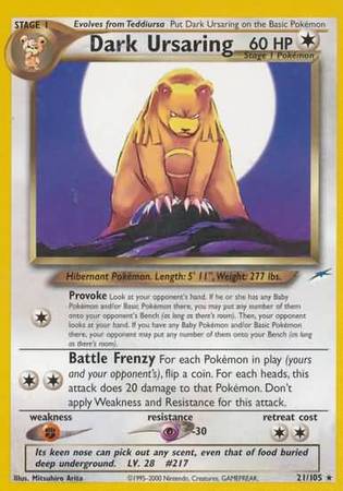 Pokemon | Dark Ursaring (21/105) [Neo Destiny Unlimited] | The Nerd Merchant
