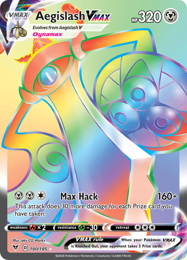 Pokemon | Aegislash VMAX (190/185) [Sword & Shield: Vivid Voltage] | The Nerd Merchant