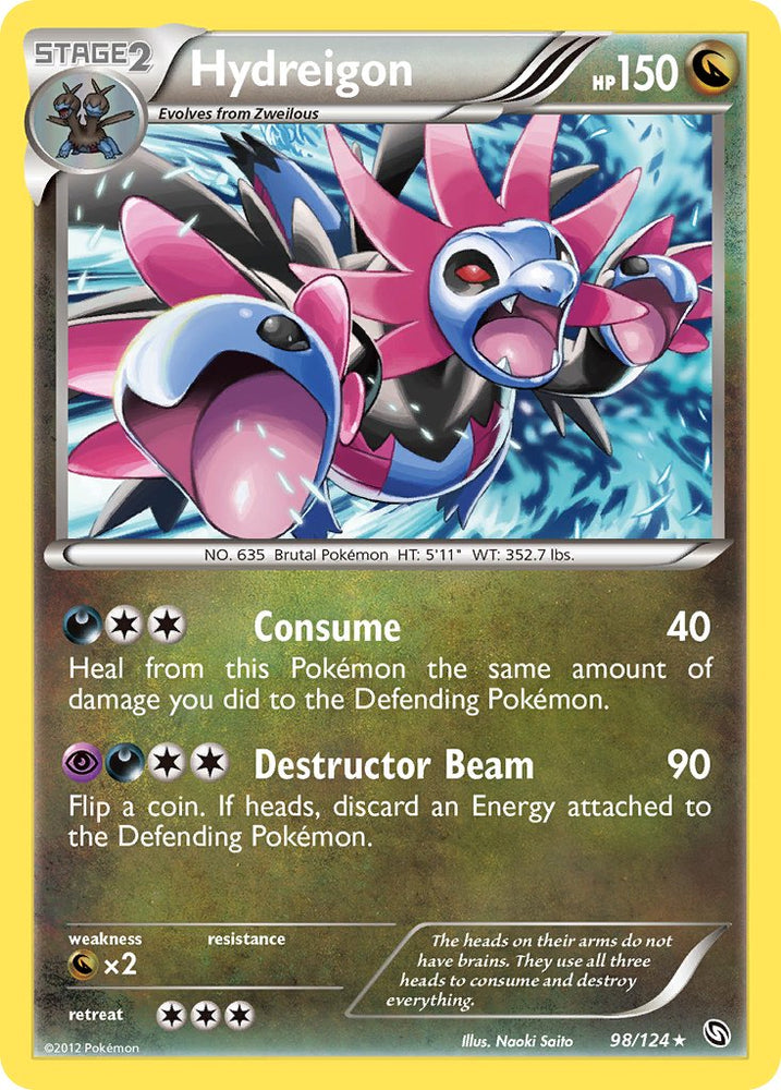 Pokemon | Hydreigon (98/124) (Cracked Ice Holo) (Theme Deck Exclusive) [Black & White: Dragons Exalted] | The Nerd Merchant