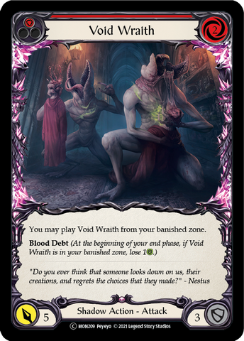 Flesh and Blood TCG | Void Wraith (Red) [U-MON209] (Monarch Unlimited)  Unlimited Normal | The Nerd Merchant