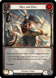 Flesh and Blood TCG | Slice and Dice (Red) [EVR057] (Everfest)  1st Edition Extended Art Rainbow Foil | The Nerd Merchant