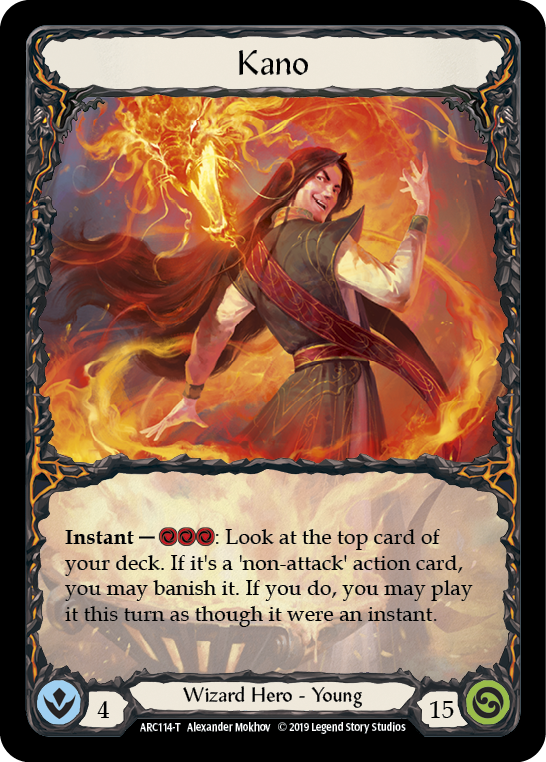 Flesh and Blood TCG | Kano // Nebula Blade [ARC114-T // ARC077-T] (Arcane Rising)  1st Edition Normal | The Nerd Merchant