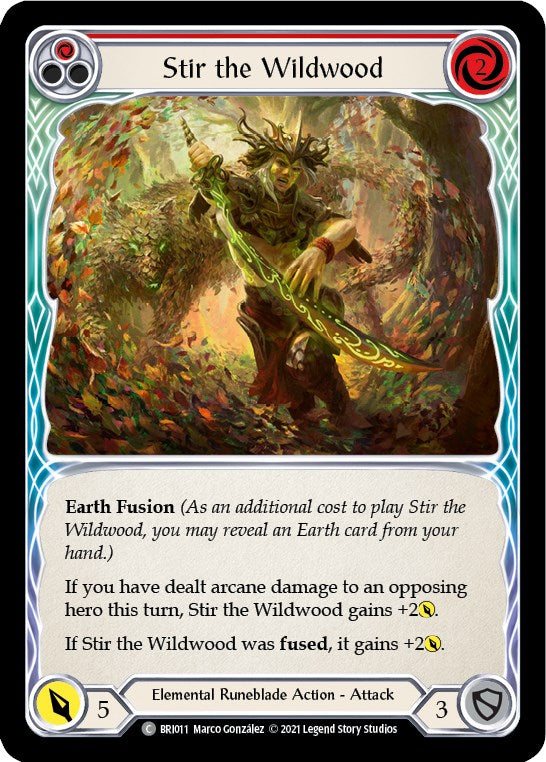 Flesh and Blood TCG | Stir the Wildwood (Red) [BRI011] (Tales of Aria Briar Blitz Deck)  1st Edition Normal | The Nerd Merchant