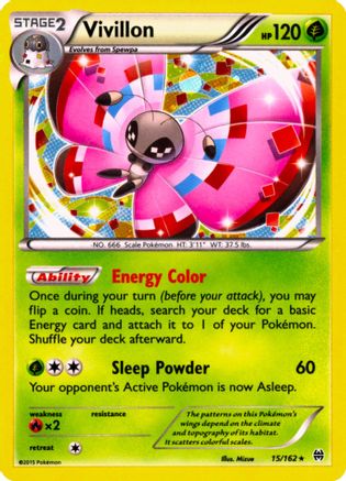 Pokemon | Vivillon (15/162) (Cosmos Holo) [XY: BREAKthrough] | The Nerd Merchant