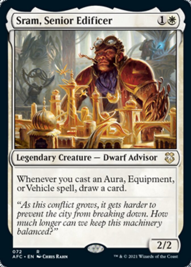 Magic | Sram, Senior Edificer [Dungeons & Dragons: Adventures in the Forgotten Realms Commander] | The Nerd Merchant