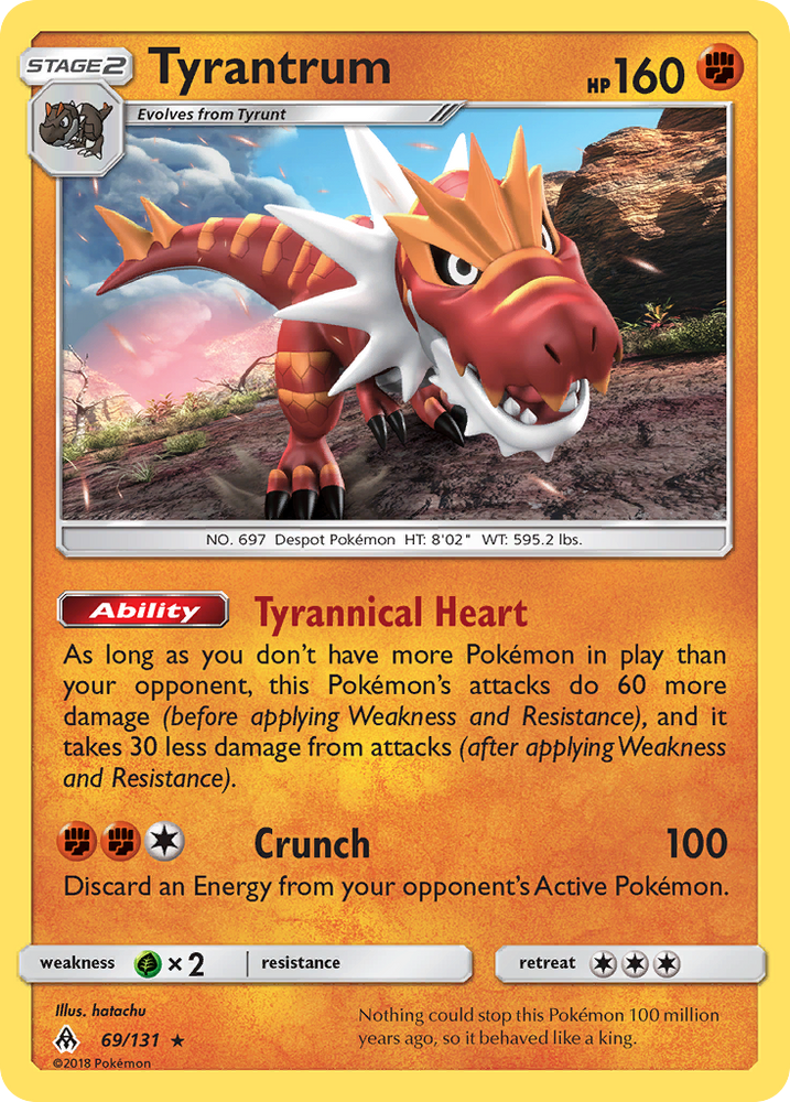 Pokemon | Tyrantrum (69/131) [Sun & Moon: Forbidden Light] | The Nerd Merchant