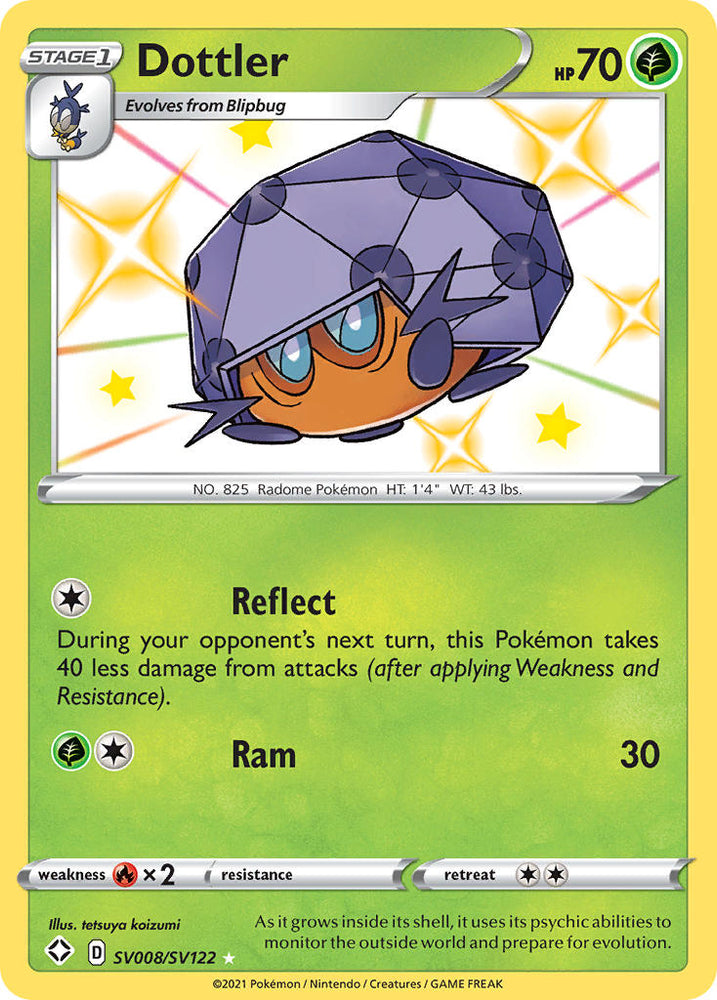 Pokemon | Dottler (SV008/SV122) [Sword & Shield: Shining Fates] | The Nerd Merchant