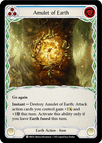 Flesh and Blood TCG | Amulet of Earth (Blue) [BRI026] (Tales of Aria Briar Blitz Deck)  1st Edition Normal | The Nerd Merchant