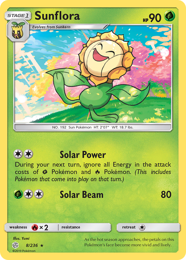 Pokemon| Sunflora (8/236) [Sun & Moon: Cosmic Eclipse] | The Nerd Merchant