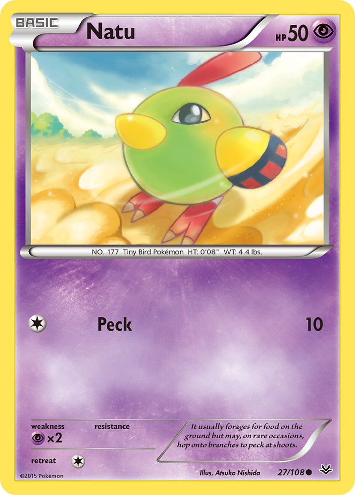 Pokemon | Natu (27/108) [XY: Roaring Skies] | The Nerd Merchant