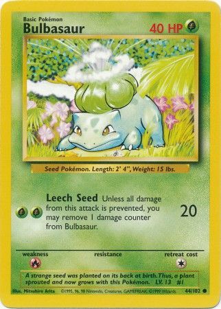 Pokemon | Bulbasaur (44/102) [Base Set Unlimited] | The Nerd Merchant