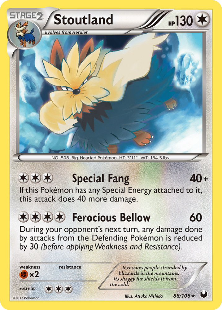 Pokemon | Stoutland (88/108) [Black & White: Dark Explorers] | The Nerd Merchant