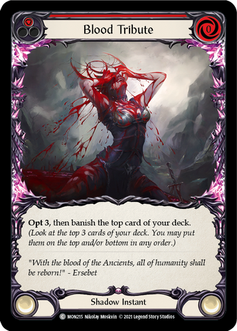 Flesh and Blood TCG | Blood Tribute (Red) [MON215] (Monarch)  1st Edition Normal | The Nerd Merchant