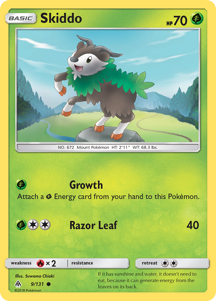 Pokemon | Skiddo (9/131) [Sun & Moon: Forbidden Light] | The Nerd Merchant