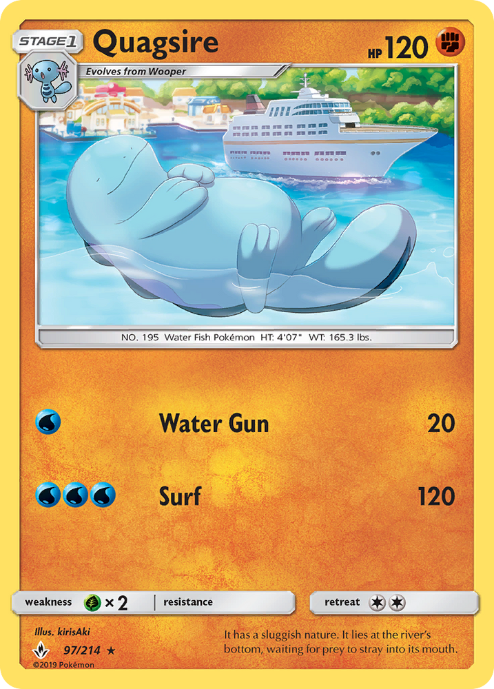 Pokemon | Quagsire (97/214) [Sun & Moon: Unbroken Bonds] | The Nerd Merchant