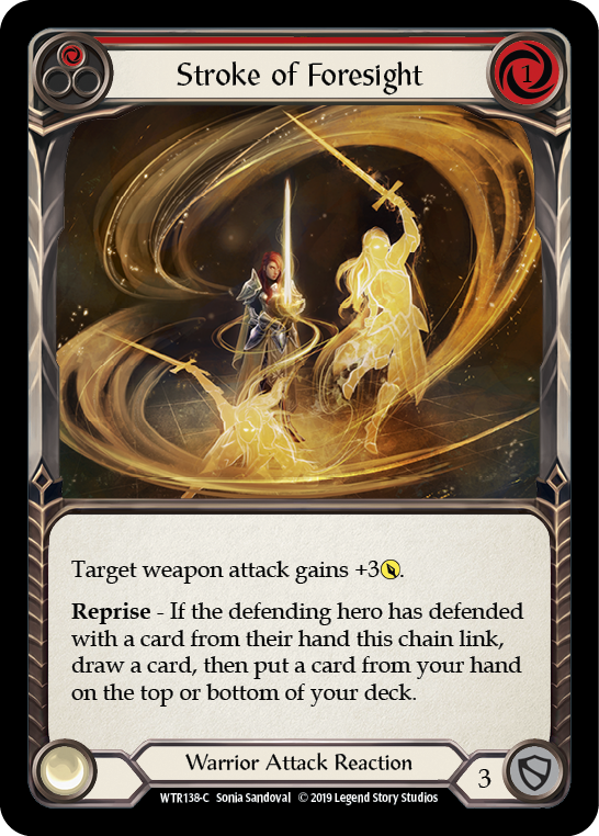 Flesh and Blood TCG | Stroke of Foresight (Red) [WTR138-C] (Welcome to Rathe)  Alpha Print Rainbow Foil | The Nerd Merchant