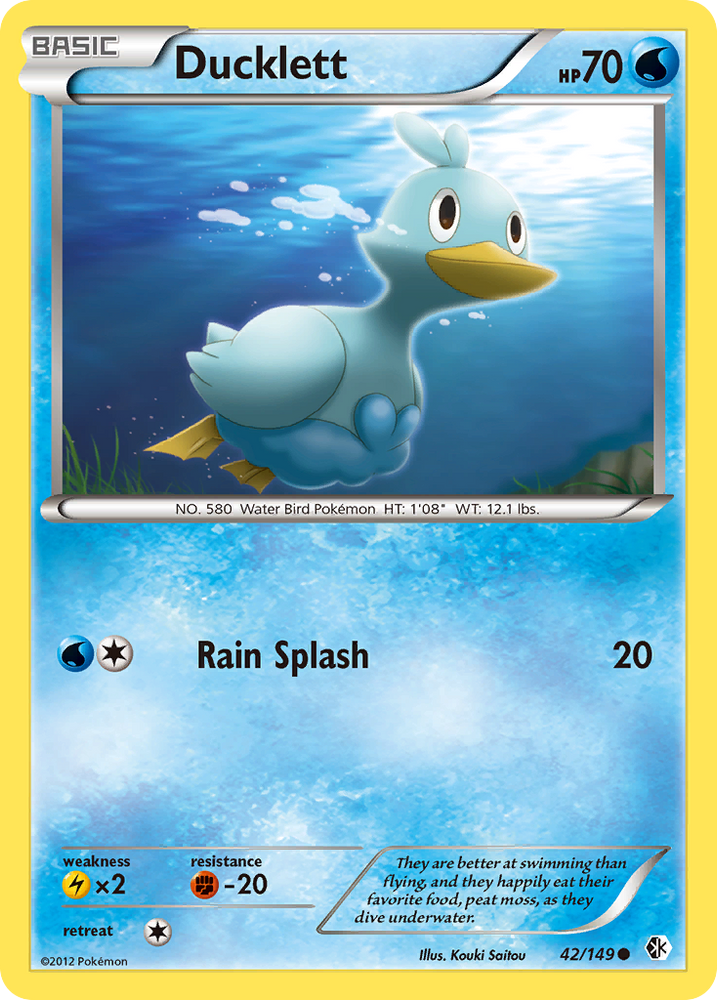 Pokemon | Ducklett (42/149) [Black & White: Boundaries Crossed] | The Nerd Merchant