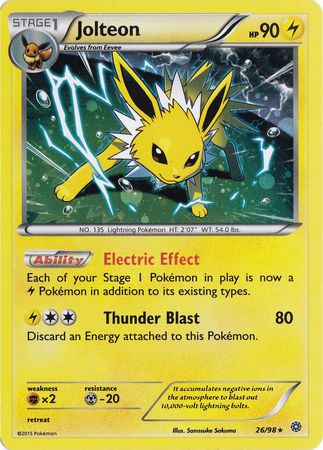 Pokemon | Jolteon (26/98) (Cosmos Holo) [XY: Ancient Origins] | The Nerd Merchant